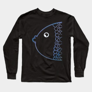 Colorful karp rainbow blue Long Sleeve T-Shirt